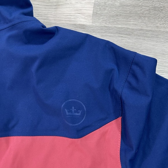 Peter Millar Hyperlight Link Jacket Mens Large Pink Hooded Waterproof Rain - Picture 13 of 14